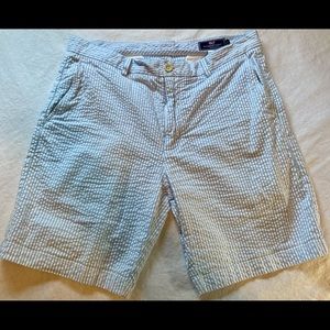 Vineyard Vines Blue Seersucker Shorts